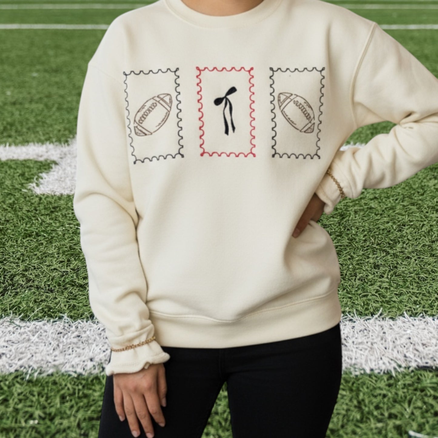 Football Stamps Embroidered